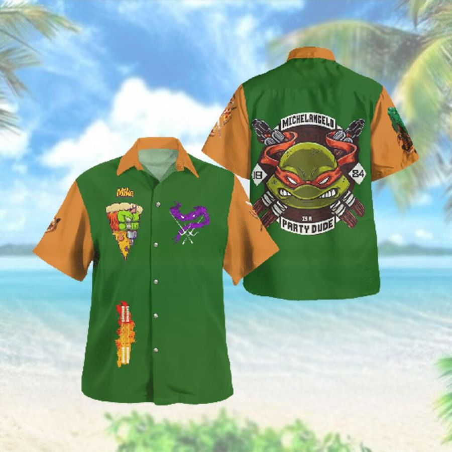 Tmnt Michelangelo Party Dude Hawaiian Hawaiian Shirt