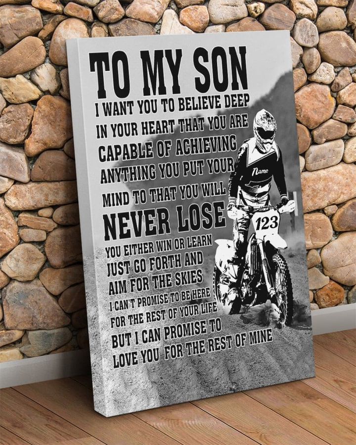 To My Son, I Want To Believe Deep In Your Heart, Motocross Lover Poster