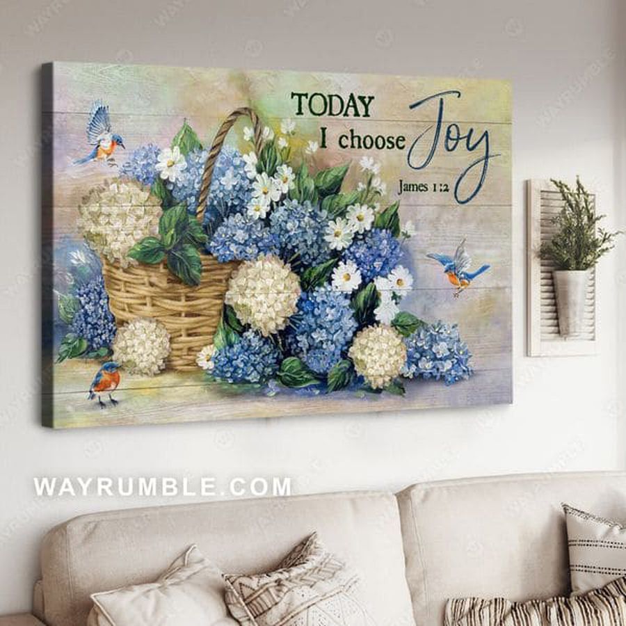 Today I Choose Joy, Bird And Flower, Poster Decor Poster