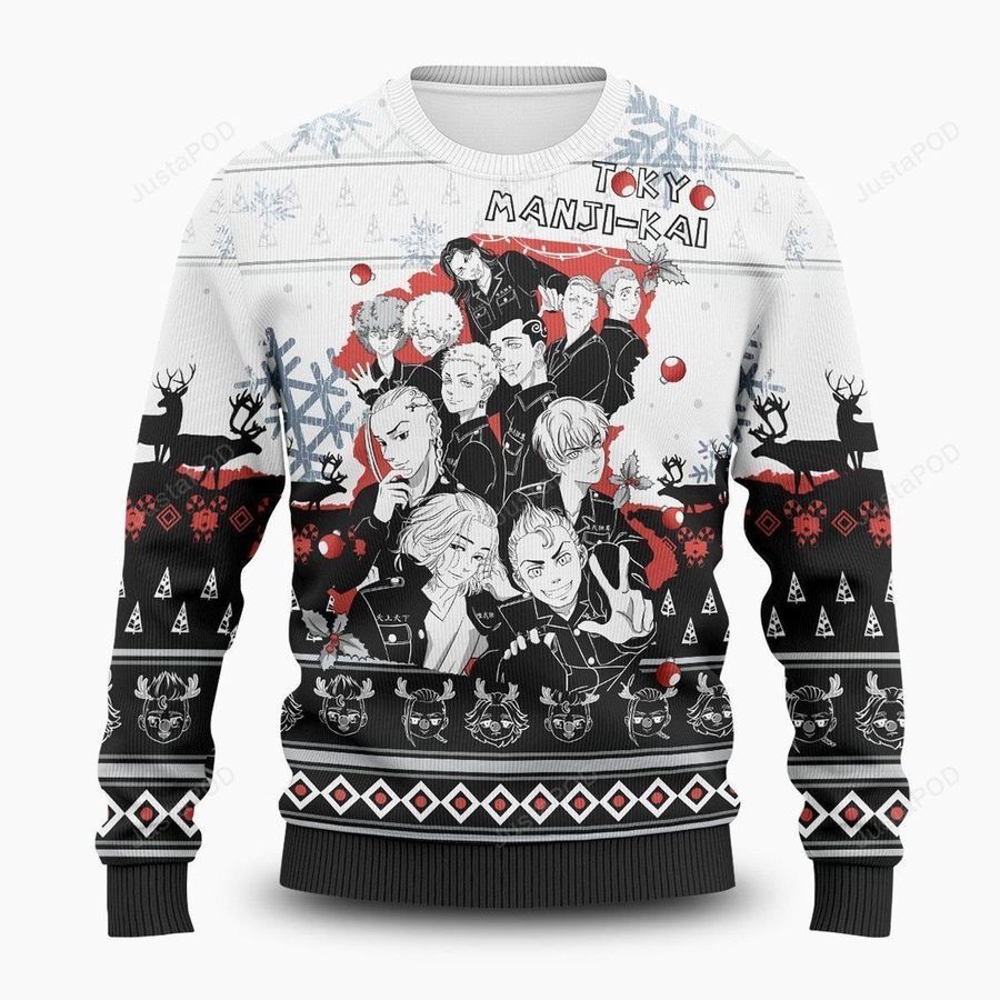 Tokyo Manji Gang Ugly Christmas Sweater All Over Print Sweatshirt