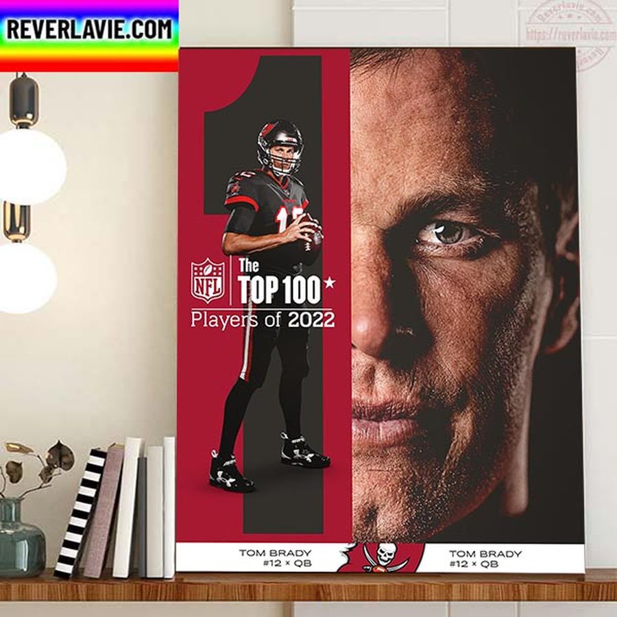 Tom Brady Tampa Bay Buccaneers Top 1 In The NFL Top 100 Home Decor Poster Canvas