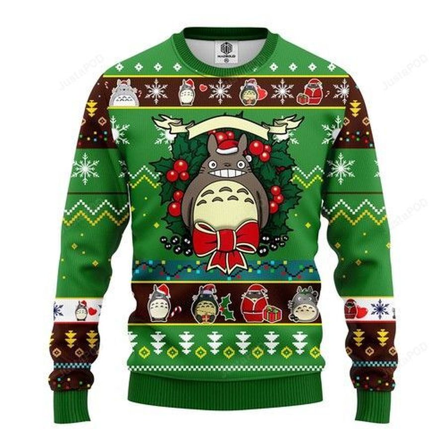Totoro Ugly Christmas Sweater, All Over Print Sweatshirt, Ugly Sweater, Christmas Sweaters, Hoodie, Sweater