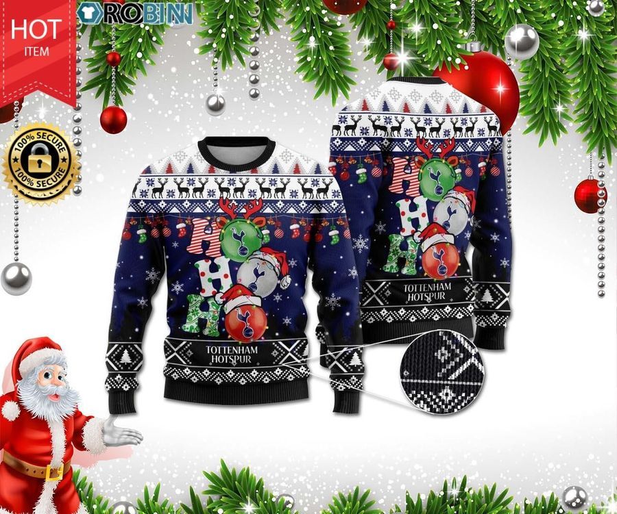 Tottenham Hotspur Ho Ho Ho Ugly Christmas Sweater All Over