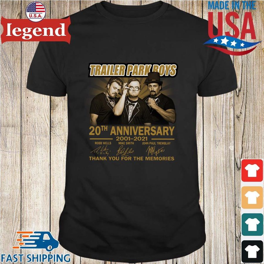 Trailer Park Boys 20th anniversary 2001-2021 thank you for the memories signatures shirt