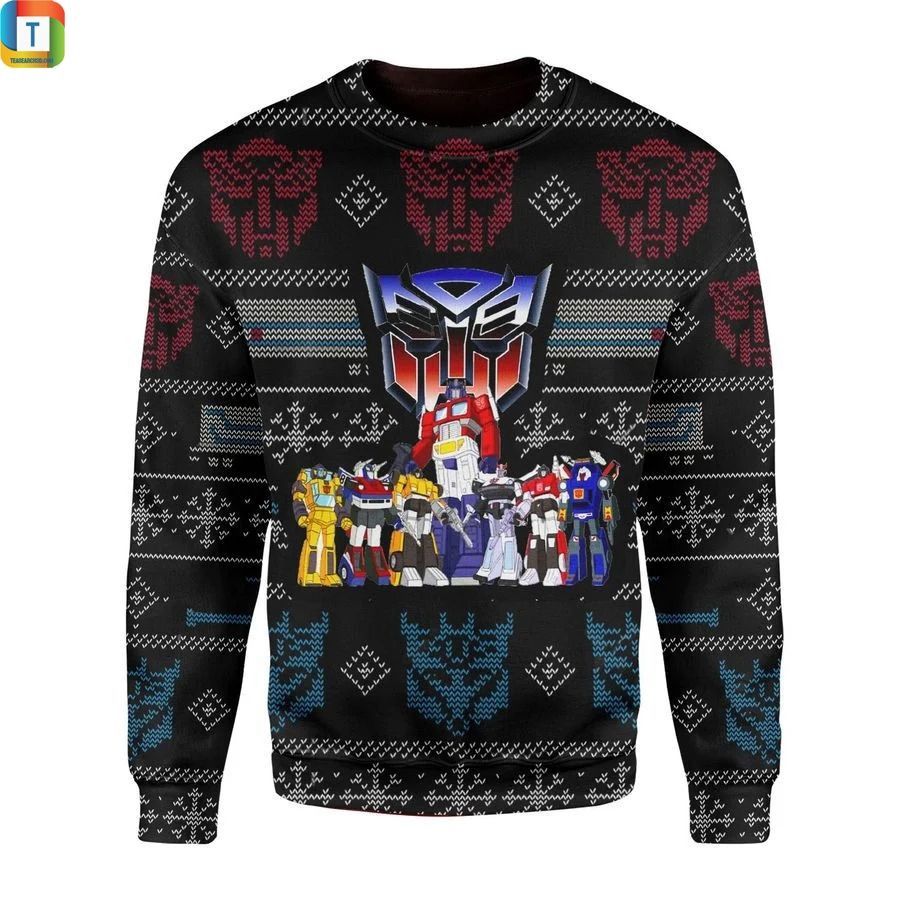 Transformers Robot Movies Ugly Sweater Ugly Sweater Christmas Sweaters Hoodie