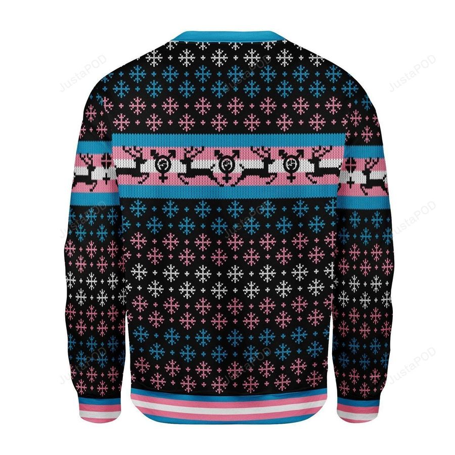 Transgender Pride Flag Ugly Christmas Sweater, All Over Print Sweatshirt, Ugly Sweater, Christmas Sweaters, Hoodie, Sweater