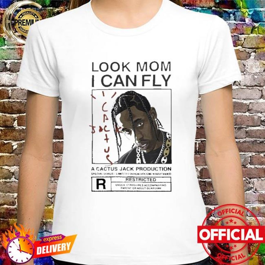 Travis scott look mom I can fly cactus jack astroworld shirt