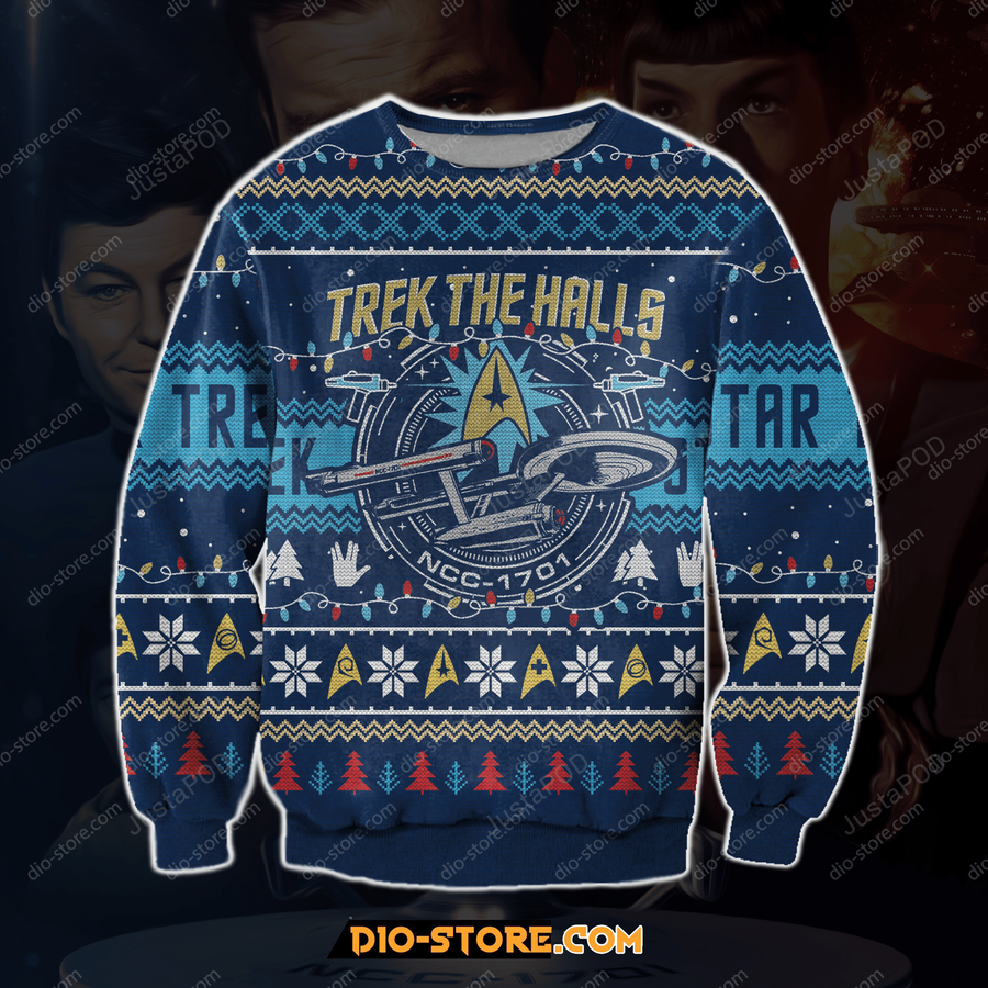 Trek The Halls NCC 701 Ugly Christmas Sweater All Over.png