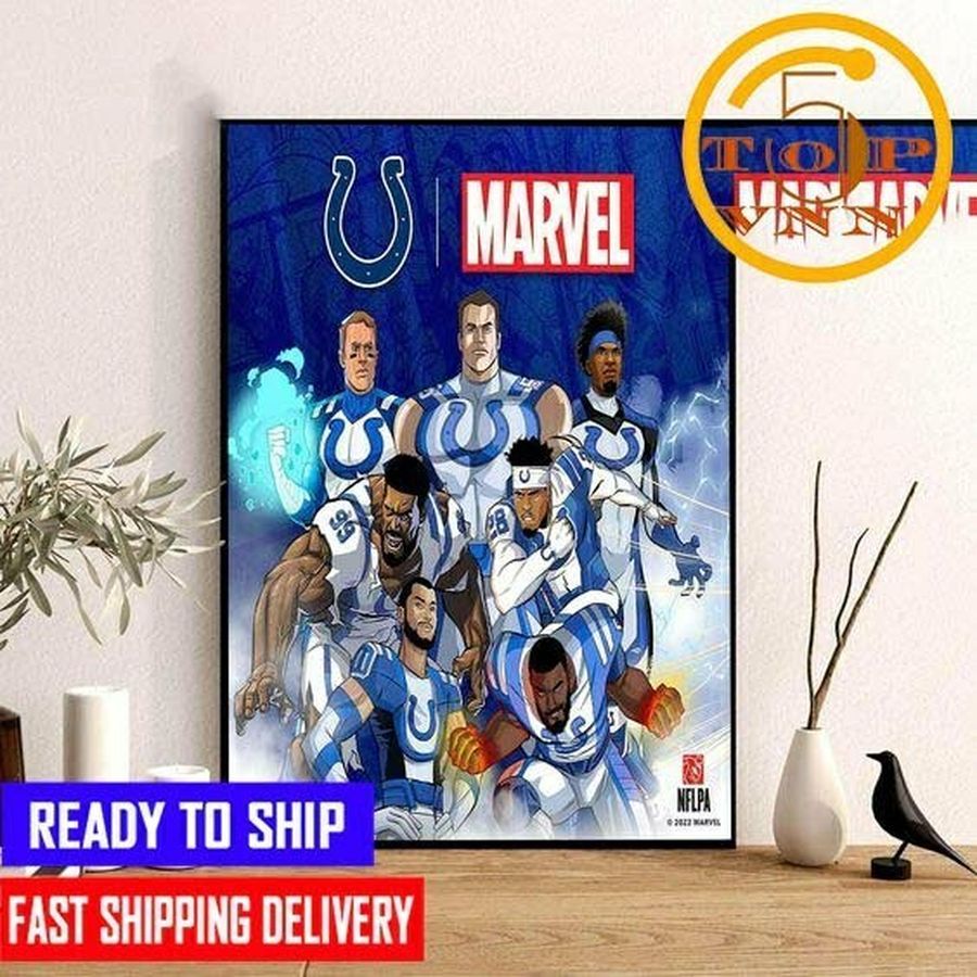 TREND NFL Indianapolis Colts X Marvel Studios Poster Canvas Home Decoration