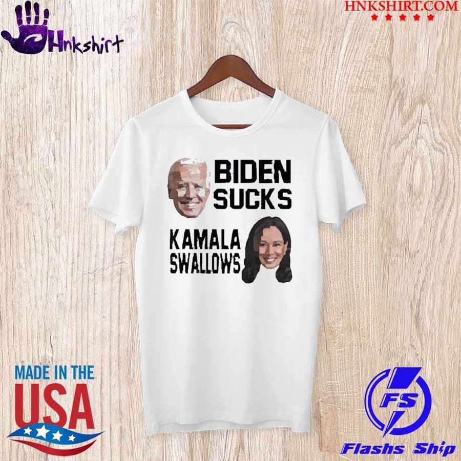 Trending Joe Biden Sucks Kamala Harris Swallows shirt