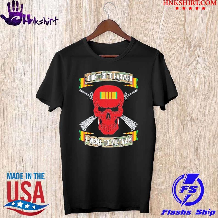 Trending Red Skull I didn't go to Harvard I went to Vietnam shirt