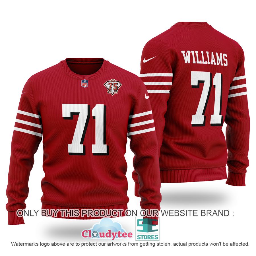 Trent Williams 71 San Francisco 49ers red Ugly Sweater – LIMITED EDITION