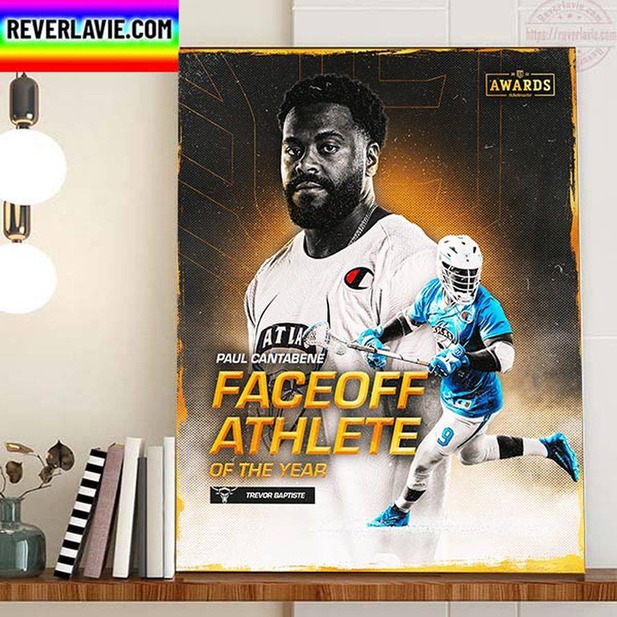 Trevor Baptiste Is 2022 Faceoff Athlete Of The Year In PLL Home Decor Poster Canvas