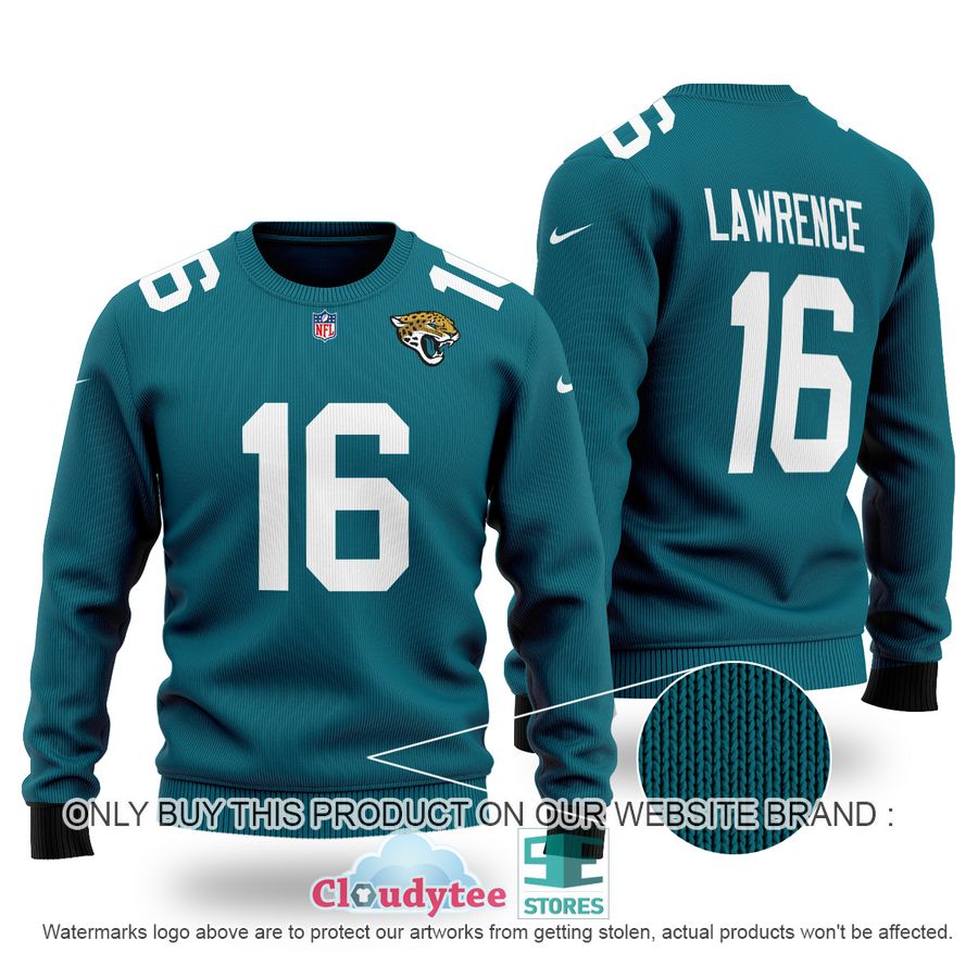 Trevor Lawrence 16 Jacksonville Jaguars Ugly Sweater – LIMITED EDITION