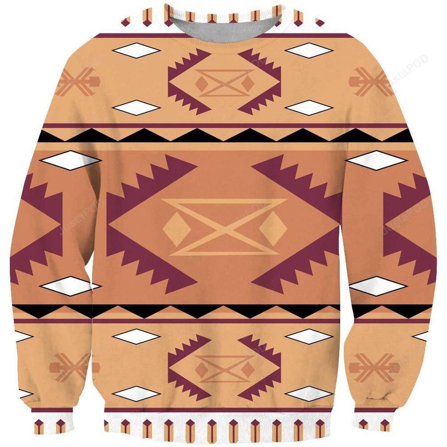 Tribe Pattern Ugly Christmas Sweater All Over Print Sweatshirt Ugly