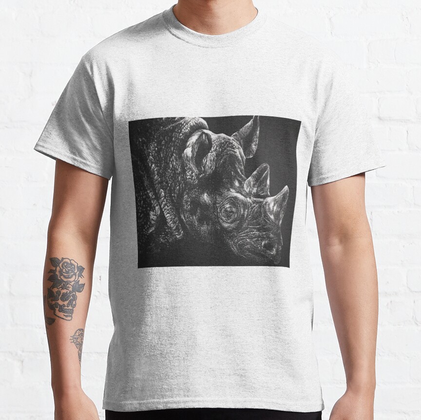 Tribute to Endangered Rhinos Classic T-Shirt