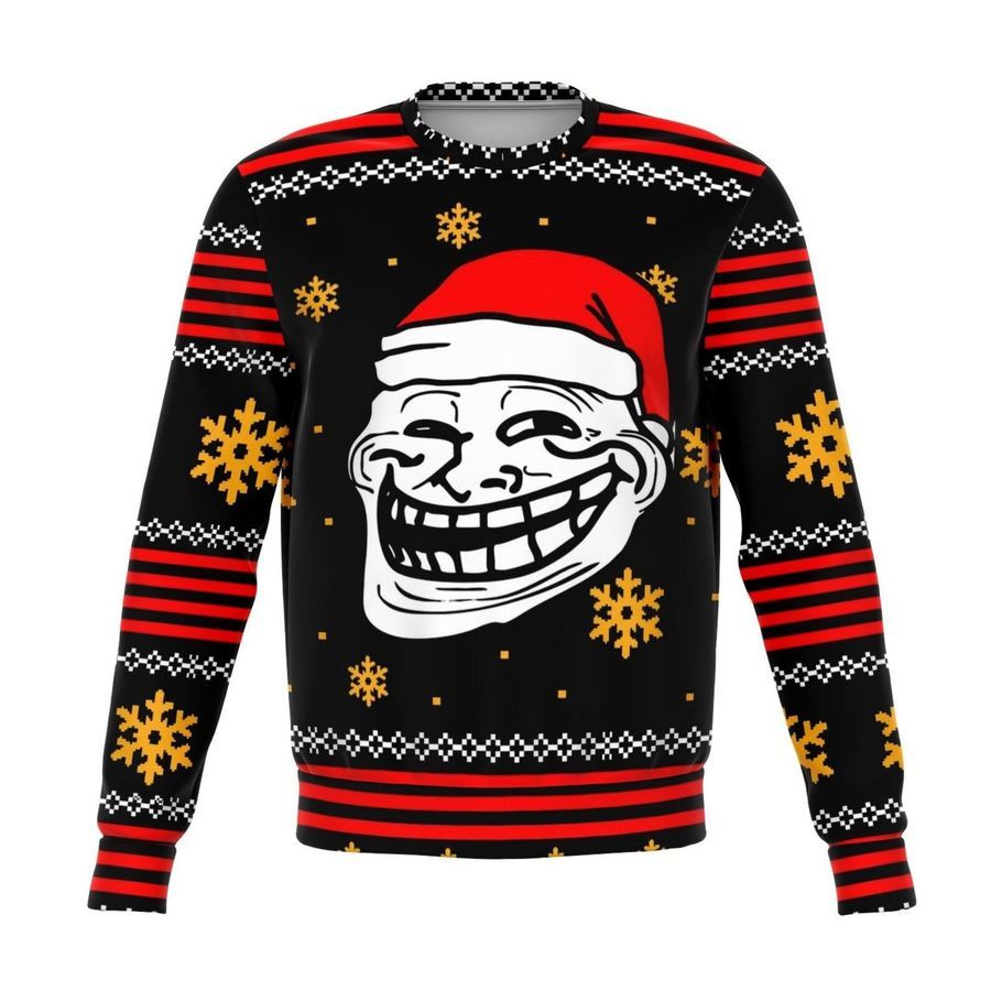 Troll Meme Ugly Christmas Sweater All Over Print Sweatshirt Ugly