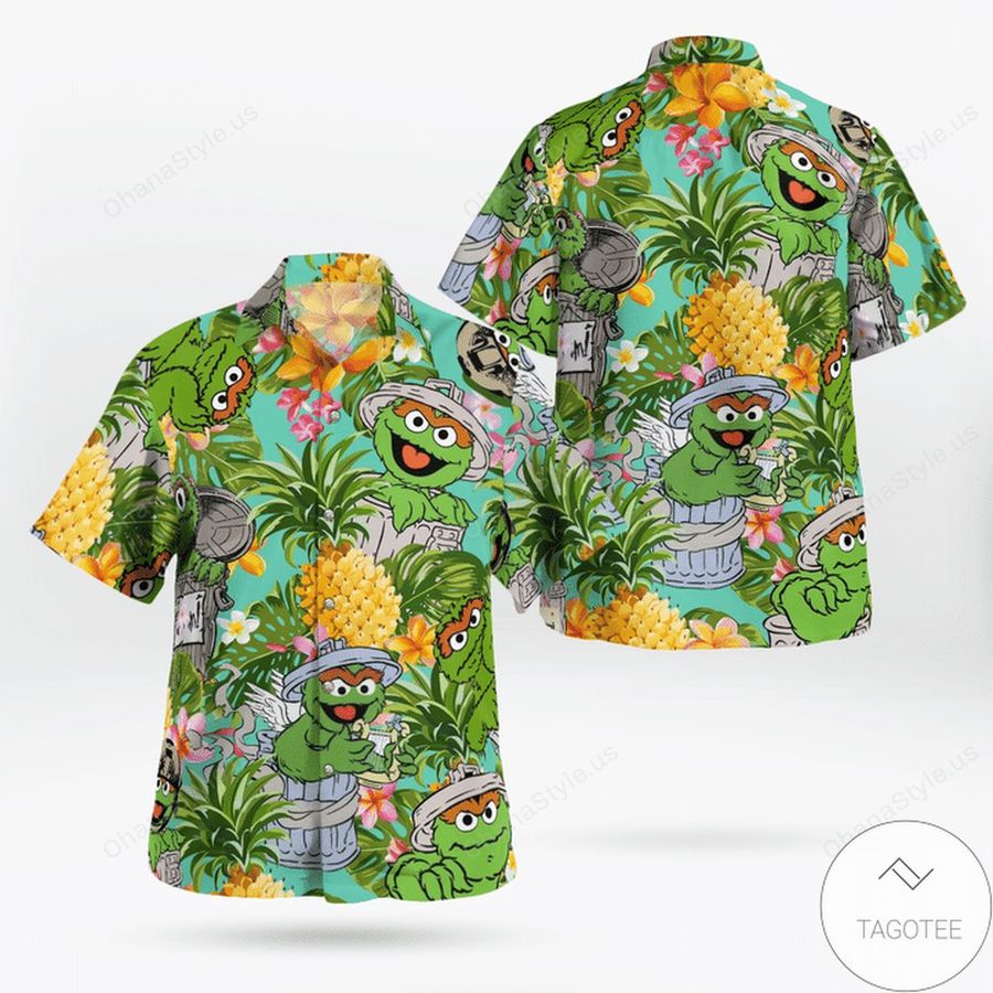 Tropical Oscar The Grouch Hawaiian Shirt