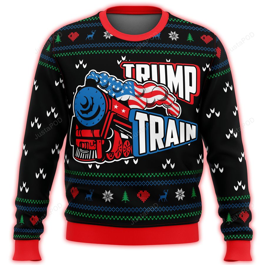 Trump Train Premium Ugly Sweater Ugly Sweater Christmas Sweaters Hoodie