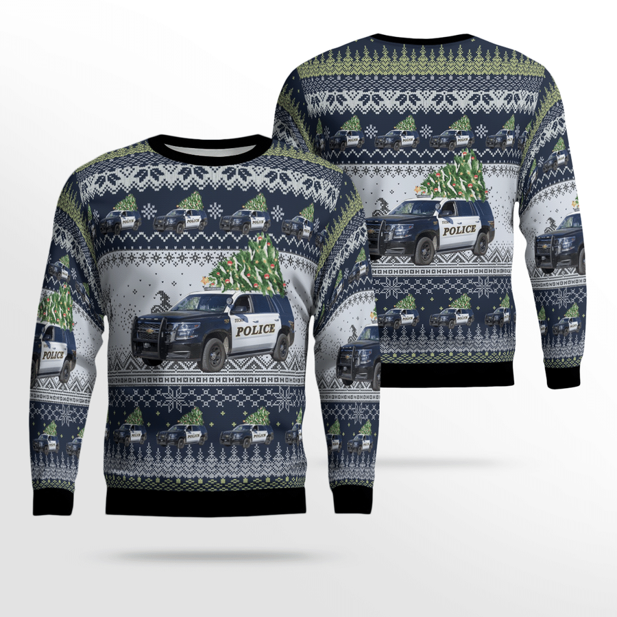 Tucson Police Department Chevrolet Tahoe Police Ugly Christmas Sweater All.png