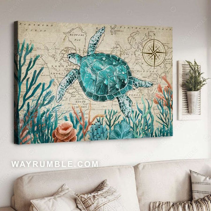 Turtle Poster, Ocean Lover, Poster Decor, Wall Poster Poster