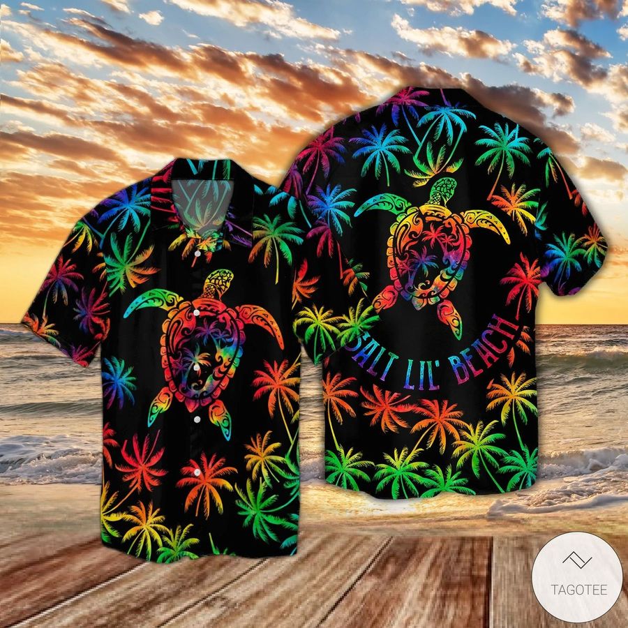 Turtle Salty Lil Beach Hawaiian Shirt
