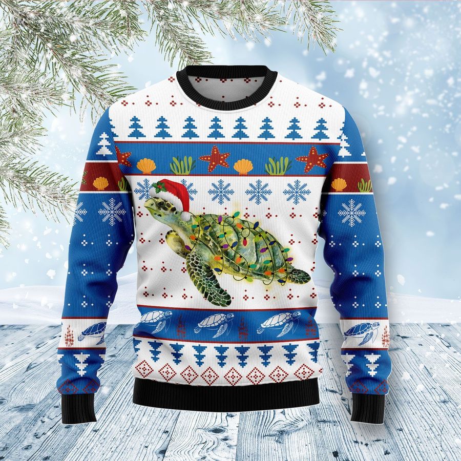 Turtle Xmas Ugly Christmas Sweater - 3325