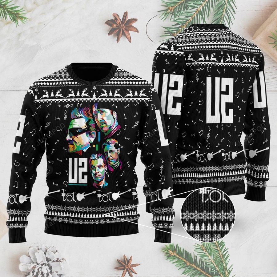 U2 Band 3D Ugly Christmas Sweater Ugly Sweater Christmas Sweaters