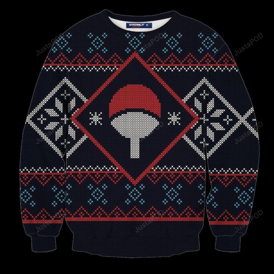 Uchiha Clan Ugly Christmas Sweater, All Over Print Sweatshirt, Ugly Sweater, Christmas Sweaters, Hoodie, Sweater