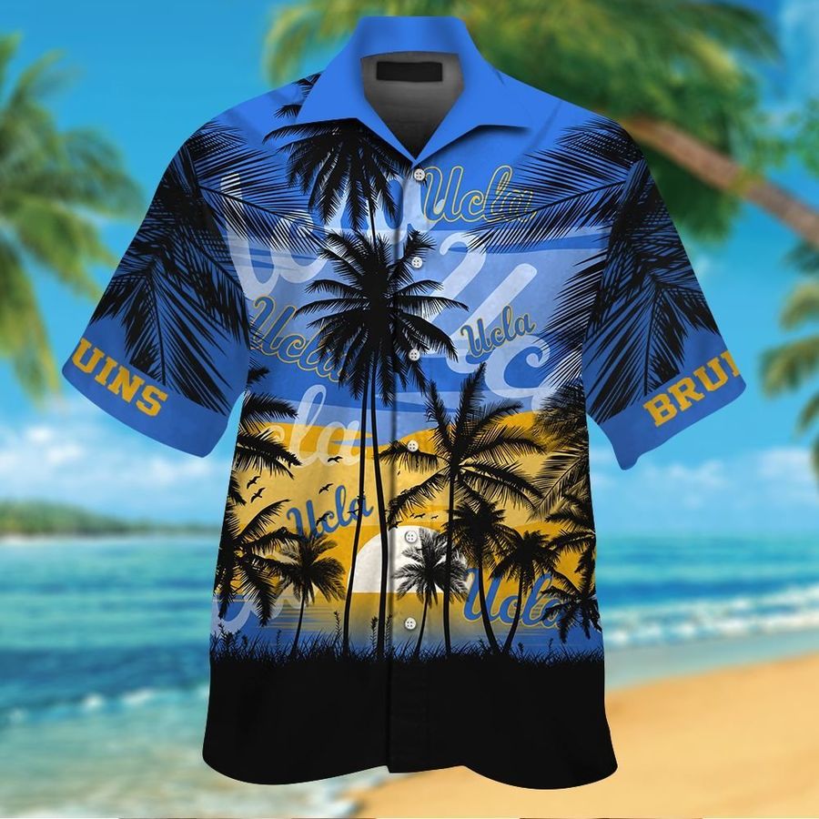 Ucla Bruins Short Sleeve Button Up Tropical Aloha Hawaiian Shirts For Men Women Shirt
