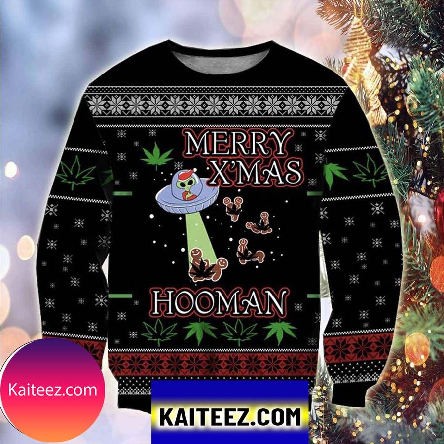 Ufo Merry X'mas Hooman 3d All Over Print Christmas Ugly Sweater