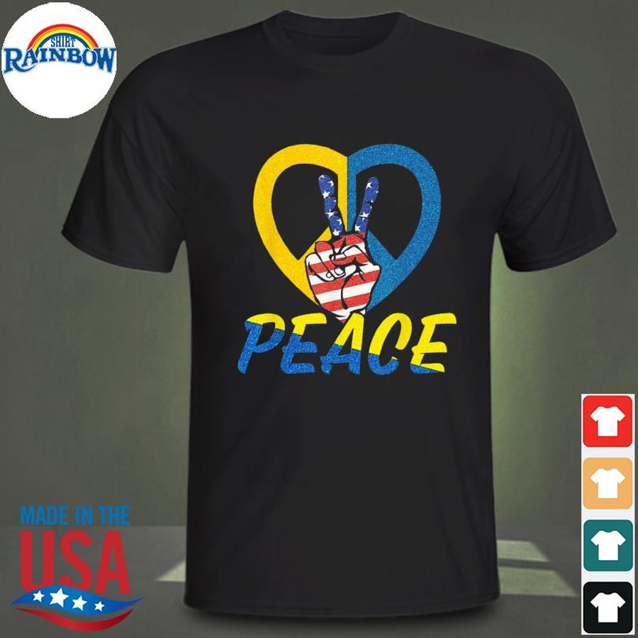 Ukraine ukrainian flag usa stand with ukraine lover peace ukraine shirt