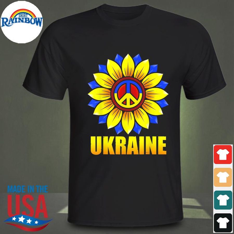 Ukrainian flag sunflower women girl ukraine freeukraine shirt