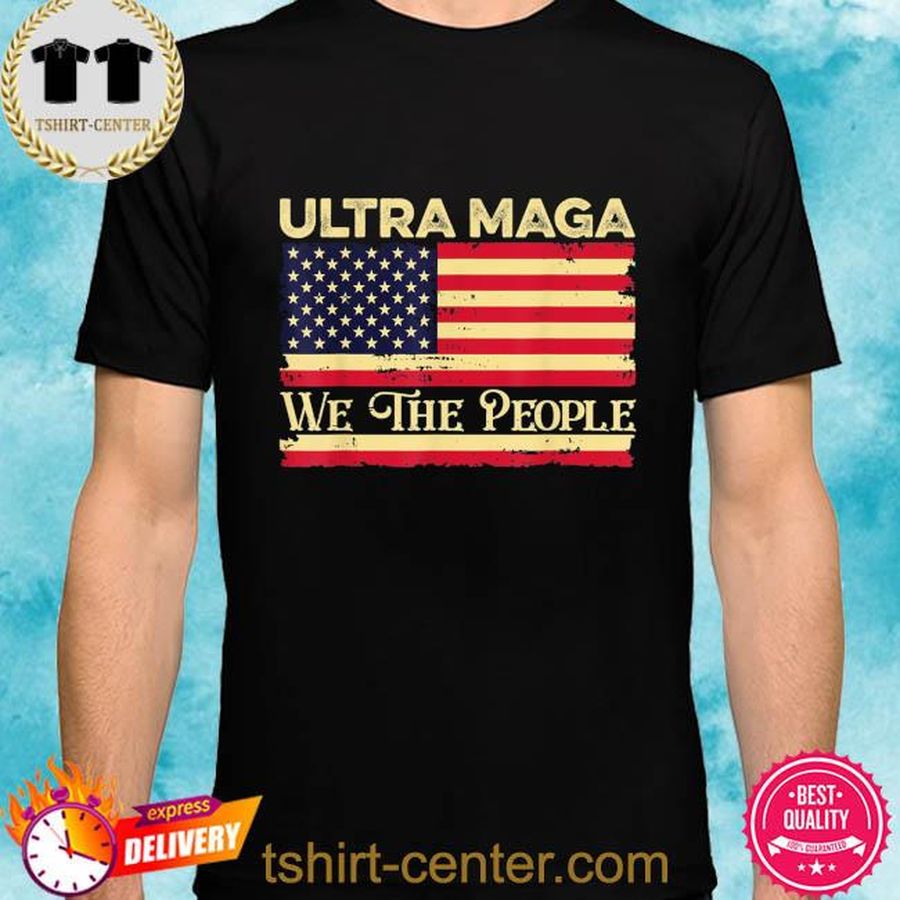 Ultra maga vintage American flag ultra-maga retro shirt