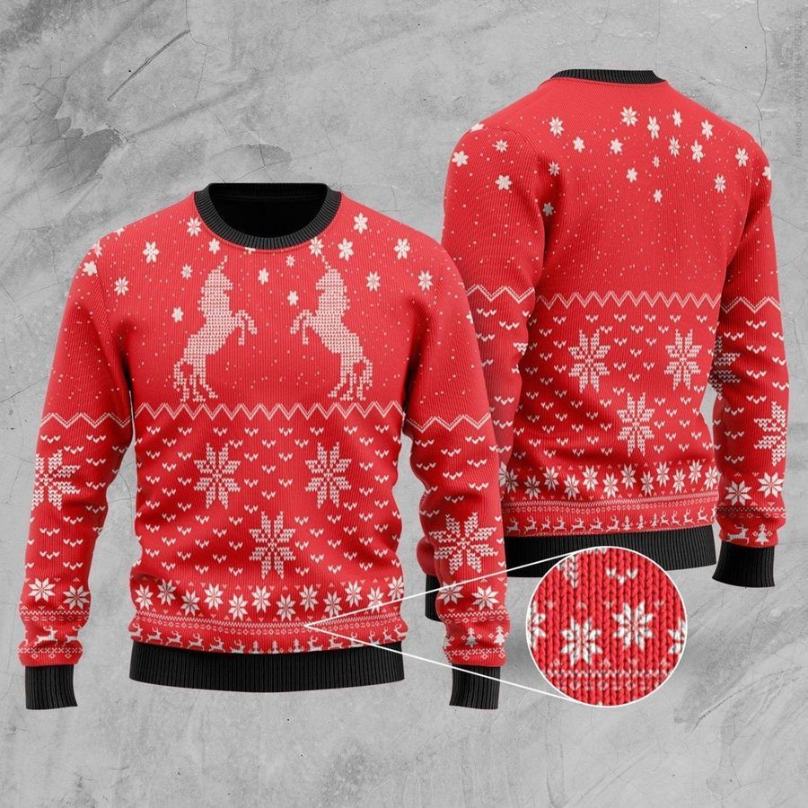 Unicorn For Unisex Ugly Christmas Sweater All Over Print Sweatshirt