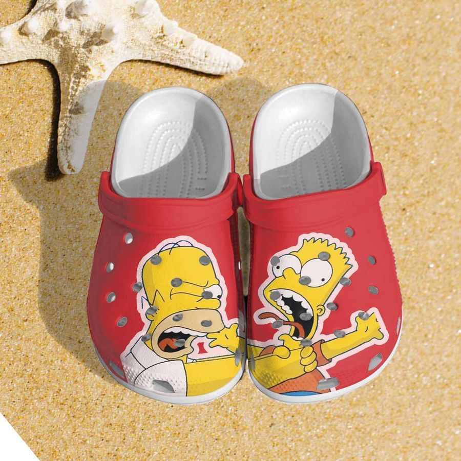 Unique Simpson Gift For Fan Classic Water Rubber Crocs Crocband Clogs, Comfy Footwear