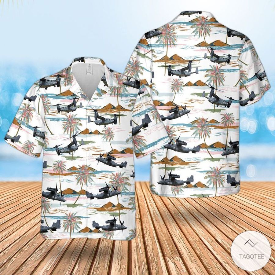 Us Air Force Bell Boeing V-22 Osprey Hawaiian Shirts