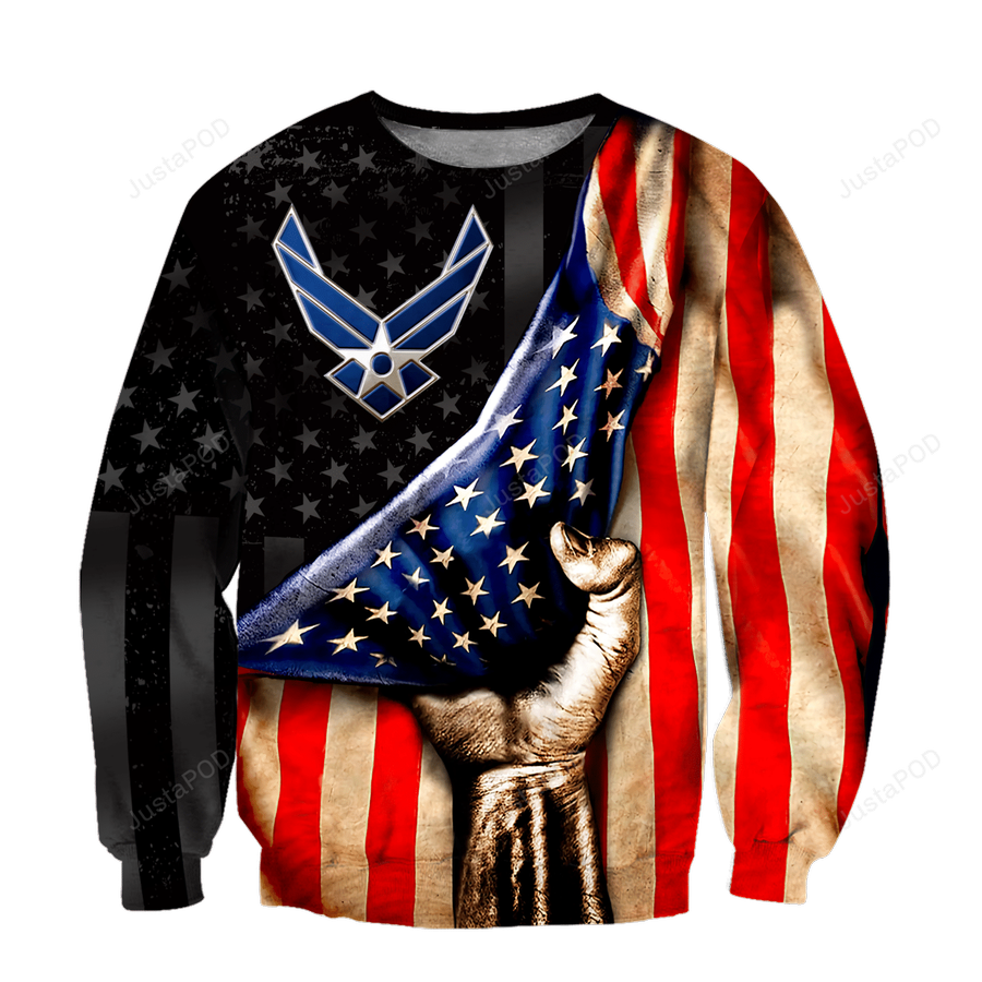 US Airforce Logo USA Flag Ugly Sweater Christmas.png