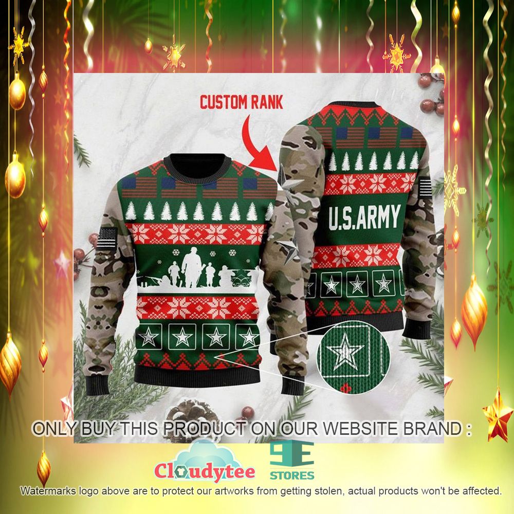 US Army Custom Name Ugly Christmas Sweater – LIMITED EDITION