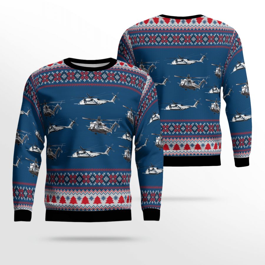 US Marine Corps Sikorsky Ugly Christmas Sweater All Over Print