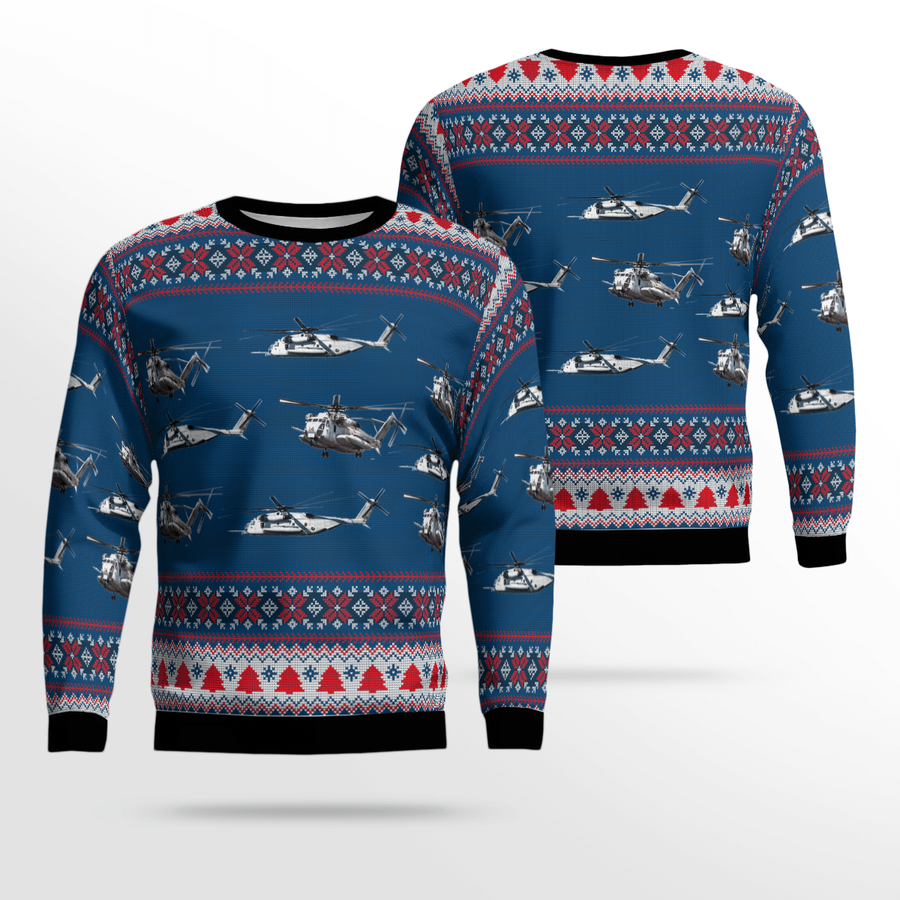 US Marine Corps Sikorsky Ugly Christmas Sweater All Over Print.png