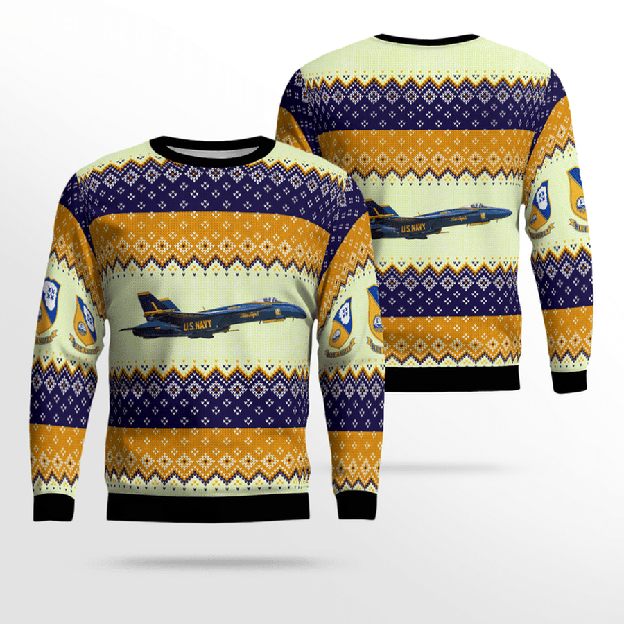 US Navy Blue Angers MCDonnell Douglas Ugly Christmas Sweater All.png