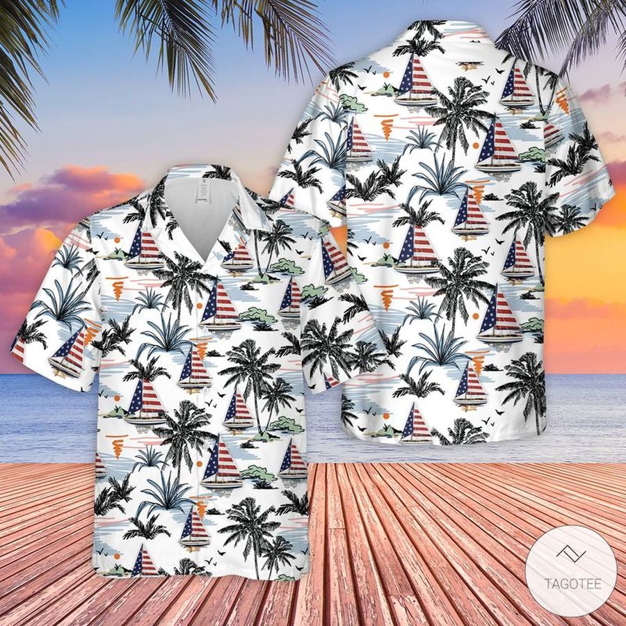 Us Sailboat Hawaiian Shirts