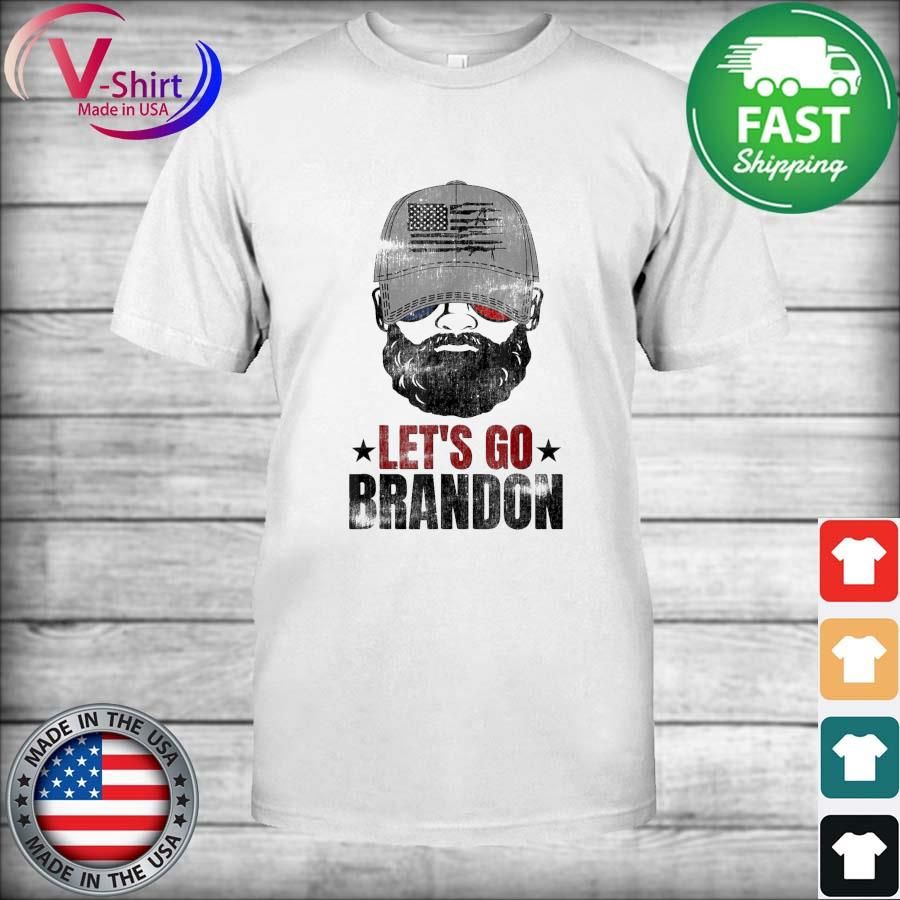 USA Let’s Go Brandon Patriotic Bearded Man T-Shirt