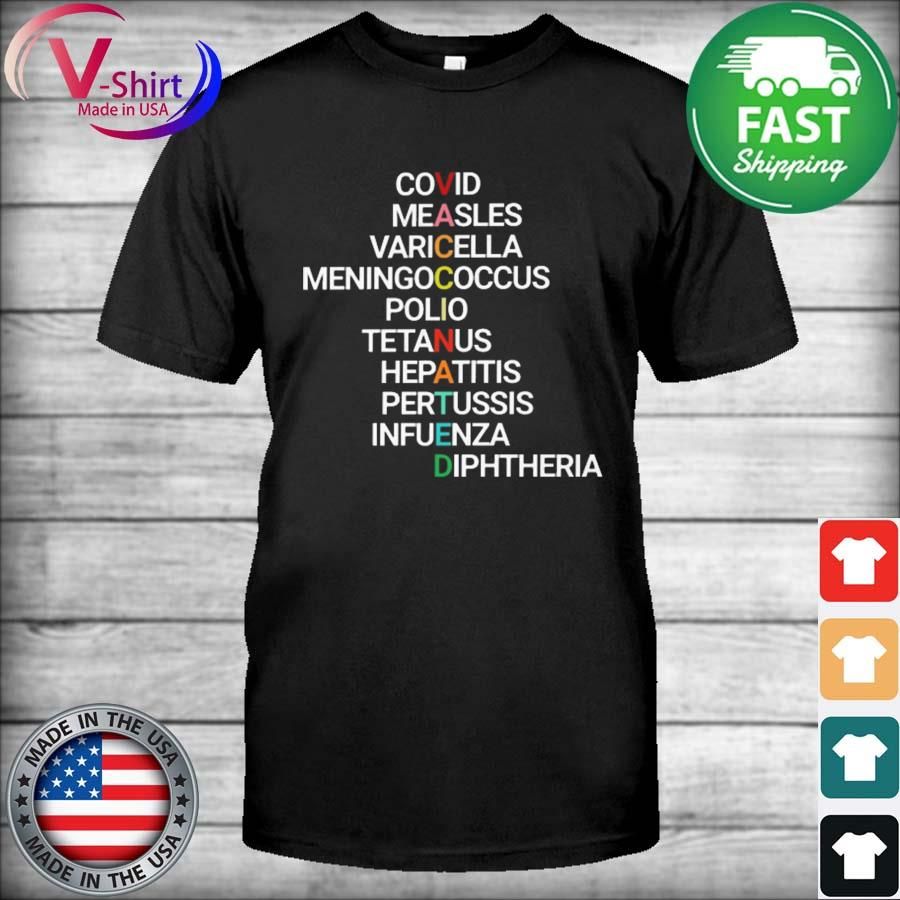 Vaccinated Covid Measles Varicella Meningococcal Polio Vintage 2021 Tee Shirt