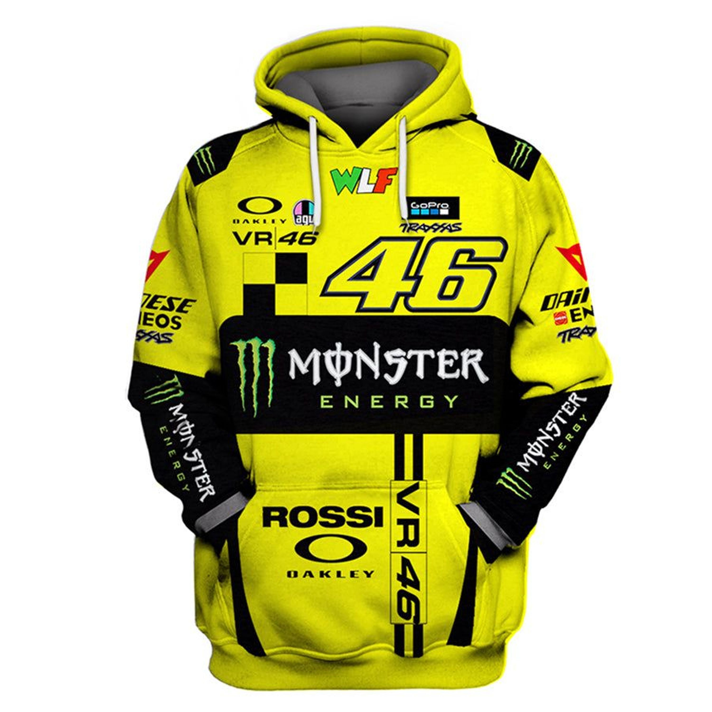 Valentino Rossi Moto GP Hoodie, Racing 3D Hoodie, Valentino 46 Hoodie, MotoGP Hoodie, Gift For Moto Fans