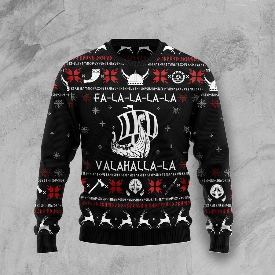 Valhalla Viking For Unisex Ugly Christmas Sweater All Over Print