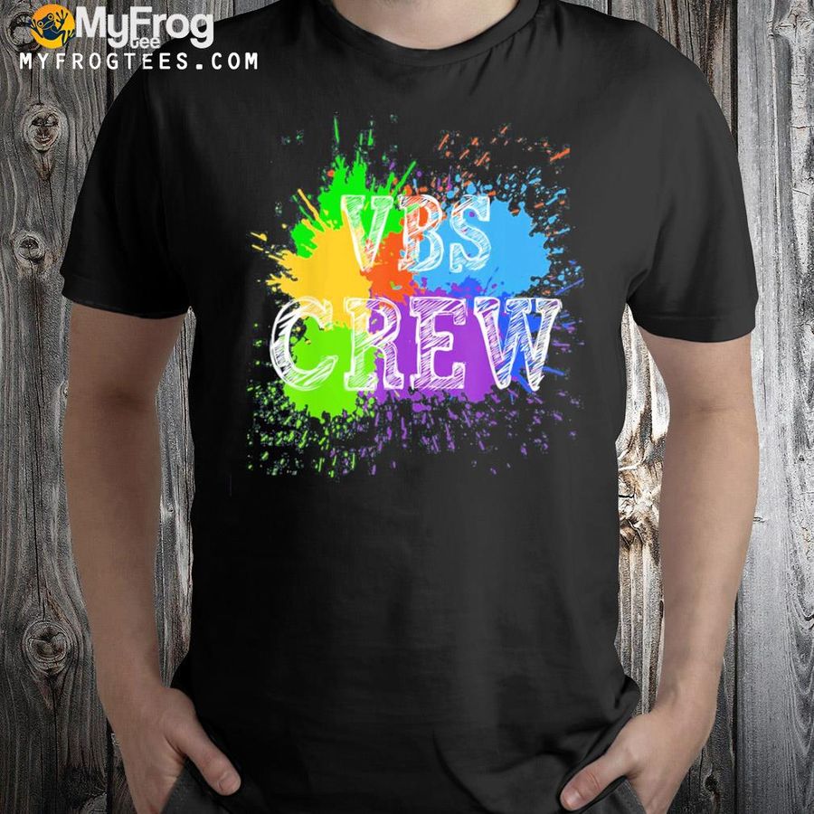 Vbs crew design paint splatter vacation bible school apparel shirt