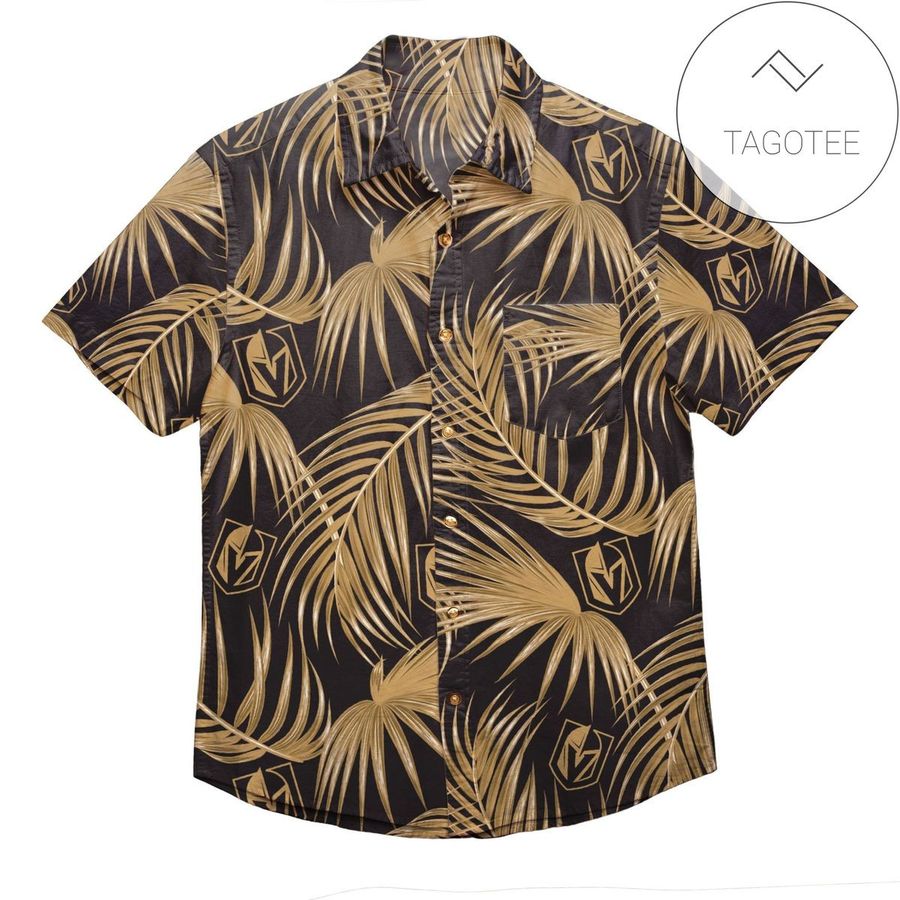 Vegas Golden Knights Mens Hawaiian Button Up Shirt
