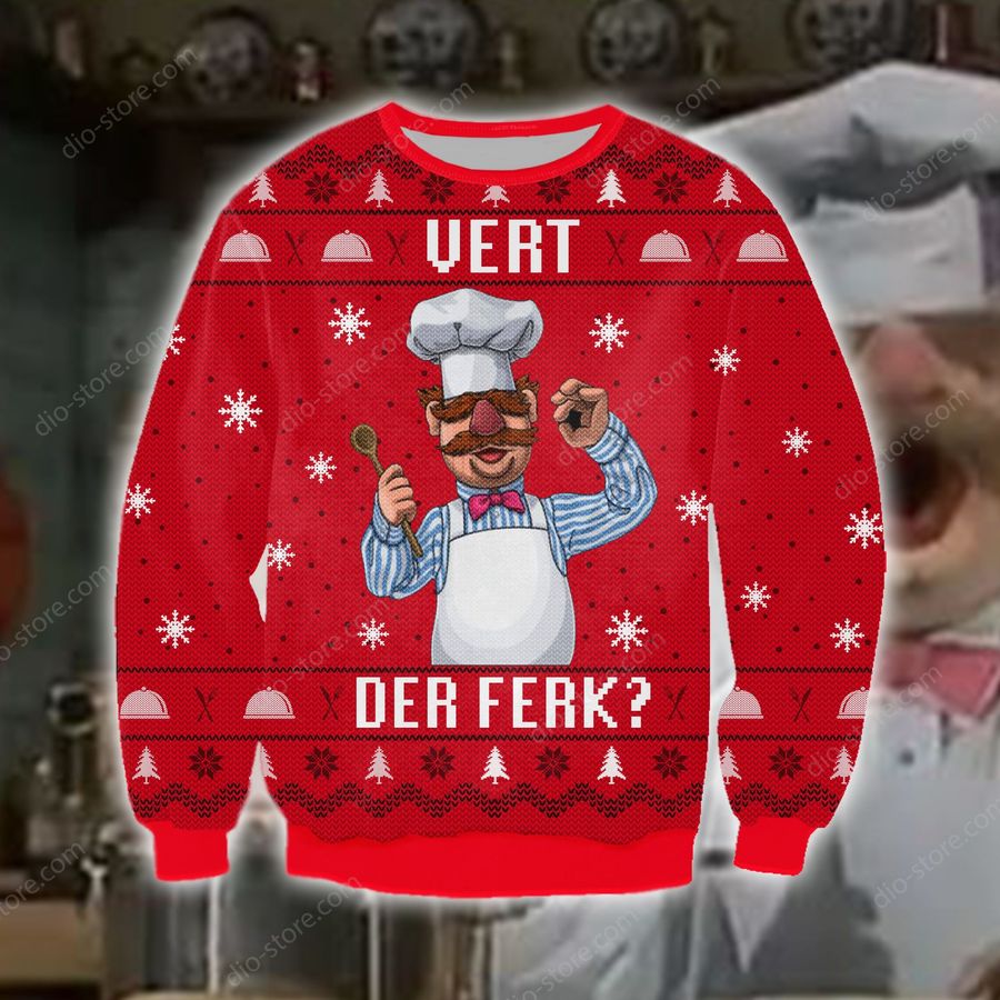 Vert Der Ferk Ugly Christmas Sweater, All Over Print Sweatshirt, Ugly Sweater, Christmas Sweaters, Hoodie, Sweater